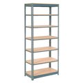 Global Industrial Heavy Duty Shelving 36W x 12D x 84H With 7 Shelves, Wood Deck, Gray B2297436
